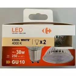 2X LED SPOT 35W GU10 CW BT2