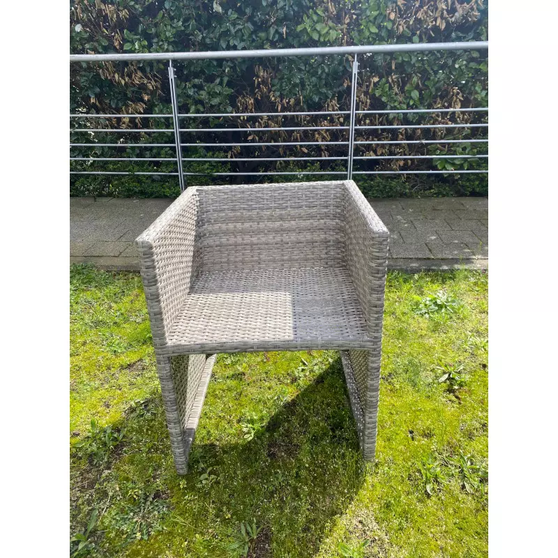 Chaise de jardin tressée - Gris Clair