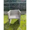 Chaise de jardin tressée - Gris Clair