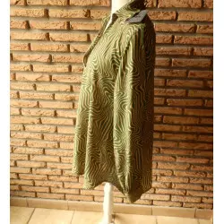 14 - blouse femme t.40 verte beige - made in italy - neuf