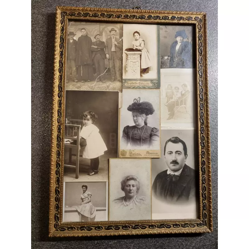 Cadre avec anciennes photos de personnages italiens 