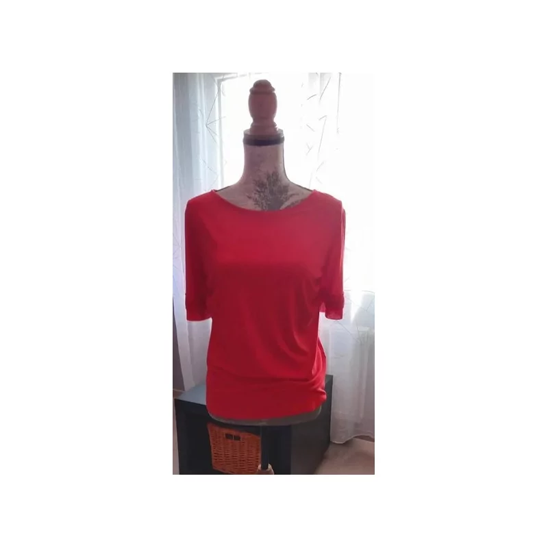 Blouse col rond manches courtes