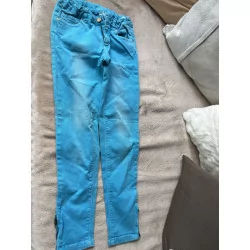 Pantalon bleu turquoise 10ans