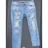 Jeans à trou peinture 