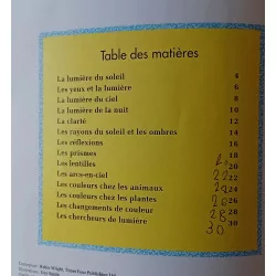 Livre éducatif: la lumière 