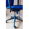 Chaise de bureau bleue ergonomique avec haut dossier 