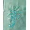 Paréo ou foulard turquoise avec strass 