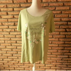 (27) - tee shirt femme t. 3XL vert - B.P.C -