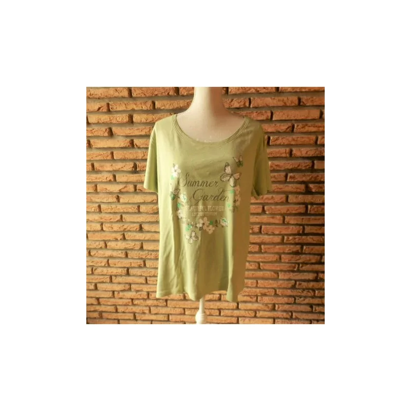 (27) - tee shirt femme t. 3XL vert - B.P.C -