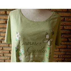 (27) - tee shirt femme t. 3XL vert - B.P.C -