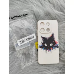 Coque Redmi Note 13 4G Chat noir graffiti