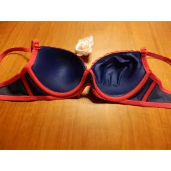 (64) - ensemble soutien femme t.90b bleu rouge