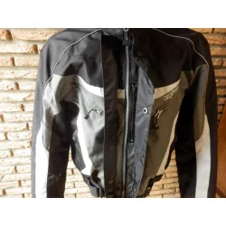 (1) - blouson moto homme t.L noir gris- dexter -