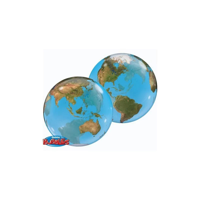 Ballon Terre Earth 56cm | bubble | Planeet Aarde / Qualatex