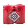 Carrefour Home 2 Bougies Cylindrique Pur' - Rouge