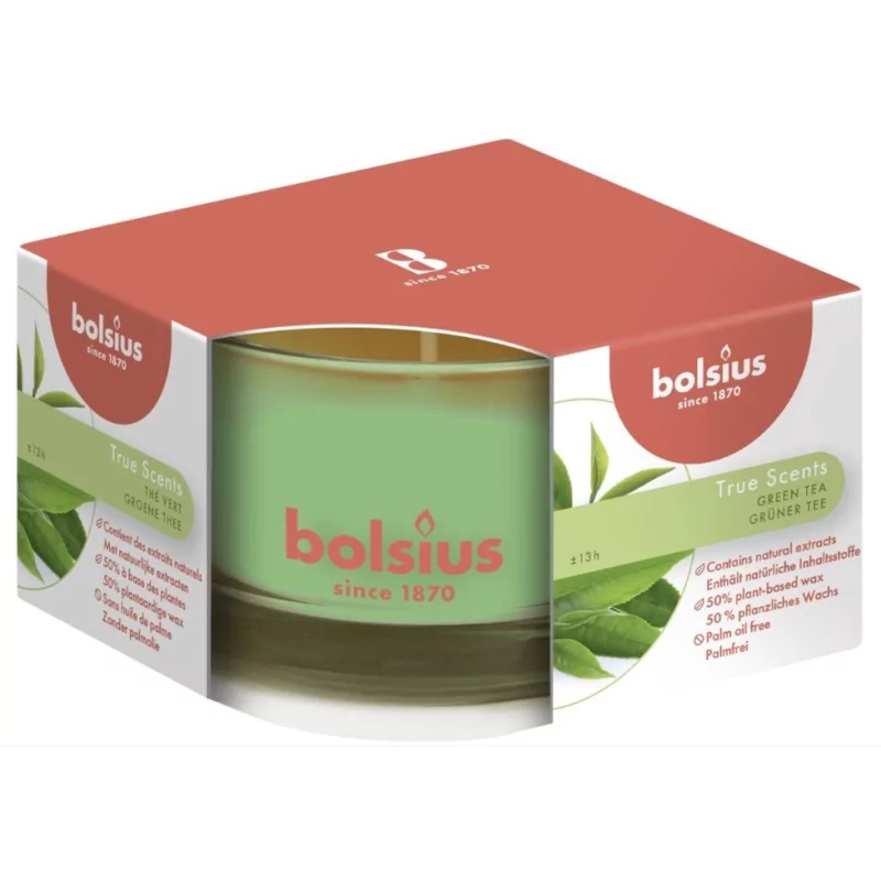 Bolsius Bougie Parfumée Verre 50/80 Green Tea