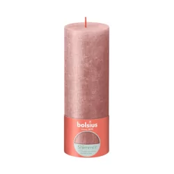 Bolsius Bougie Rustique 190/68 Shimmer Rose