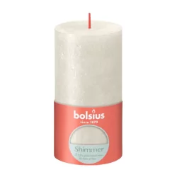 Bolsius Bougie Rustique 130/68 Shimmer Ivoire