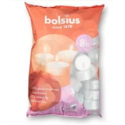 Bolsius Bougie Chauffe-Plat 8Hours Sac45 Blanc