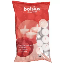 Bolsius Bougie Chauffe-Plat 6Hourrs Bag60 Blanc