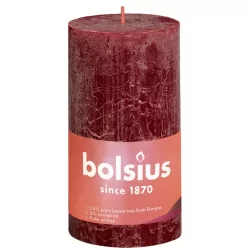 Bolsius Bougies Rustique 130/68 Velvet Red