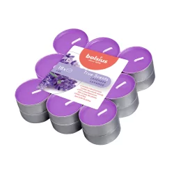 Bolsius True Scents - Bougies Chauffe-Plat Parfumées - Lavender - Violet - Par 18 Pièces