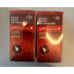 Guirlande 50 MICRO LED longueur éclairée 2,45m, modèle aléatoire