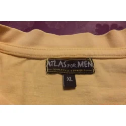 (39)- tee shirt homme t.XL jaune - atlas for men -