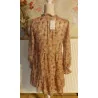 (84) -robe femme t.36 beige dorée - neuve - killy -