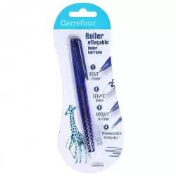 Carrefour Stylo roller effaçable Bleu