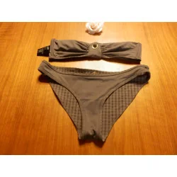 (62)- bikini femme t.38 gris - H&M -