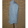 (39) chemise homme t.S lignée bleue et blanche -