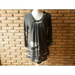 (95)- robe femme t.40 noir grise