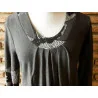 (95)- robe femme t.40 noir grise