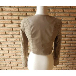 (51)- veste femme t.36 brun clair - style -