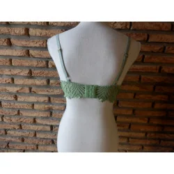 (74)- soutien gorge femme t.95D vert pistache