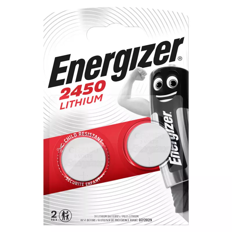 Energizer CR2450 Lithium 2 Piles Bouton 3V