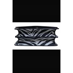 Sac à main motif zèbré
