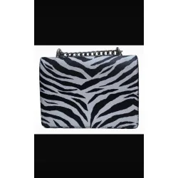 Sac à main motif zèbré