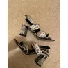 Sandales à talons effet reptile taille 38