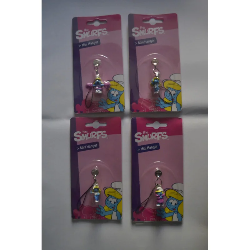 4 Smurfin minihangers