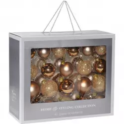 Set de 42 boules de Noël - Cuivre