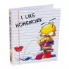 Classeur A4 4cm 2 anneaux I Like Homework (818576)