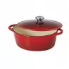 Sitram Cocotte en fonte 4L ovale - Rouge