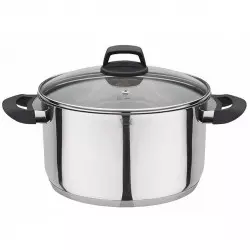 GSW - Marmite Ø 24cm inox + couvercle en verre