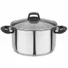 GSW - Marmite Ø 24cm inox + couvercle en verre