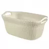 Panier à linge 40L KNIT 60x39x27 cm  - Blanc
