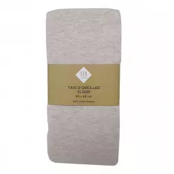 TEX HOME Taie d'oreiller 65x65 cm Jersey Chiné Beige