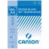 Canson Bloc A4 20 feuilles papier dessin blanc 220g