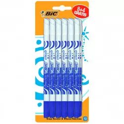 Bic Effaceurs & Correcteur Encre Bleue 8+4